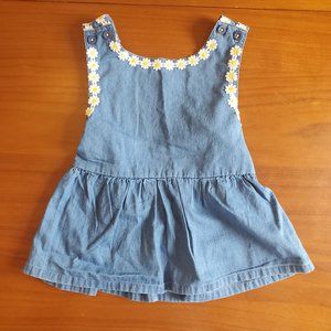 Kids' Gingham Crossback Top In Chambray Daisy Chain